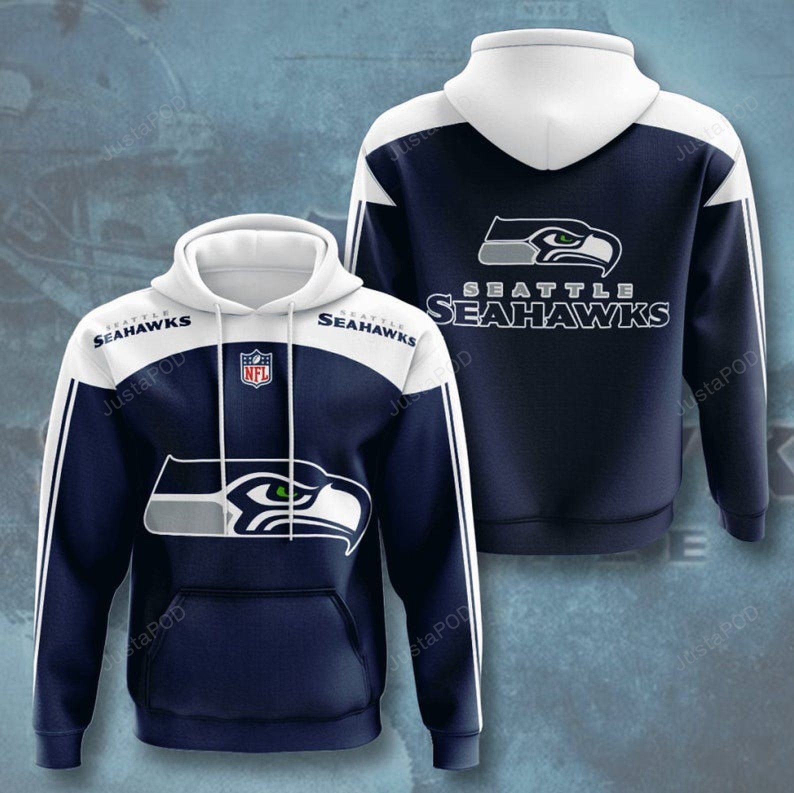 Seattle Seahawks 3d All Over Print Hoodie Zip-up Hoodie-trungten-7bjcy