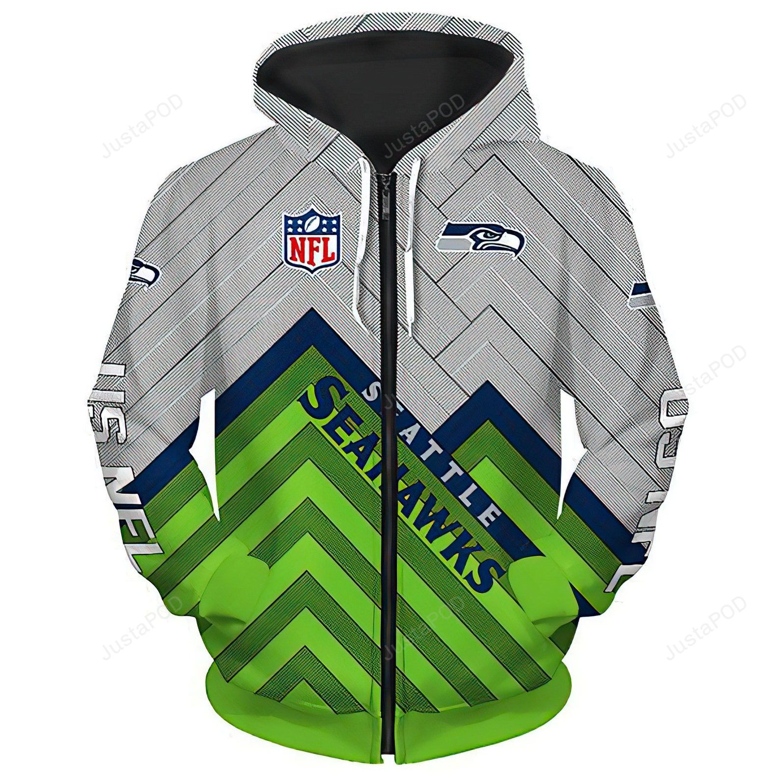 Seattle Seahawks 3d All Over Print Hoodie Zip-up Hoodie-trungten-7c6iw