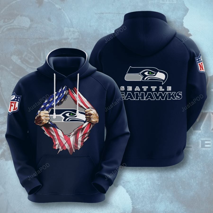 Seattle Seahawks 3d All Over Print Hoodie Zip-up Hoodie-trungten-asywe