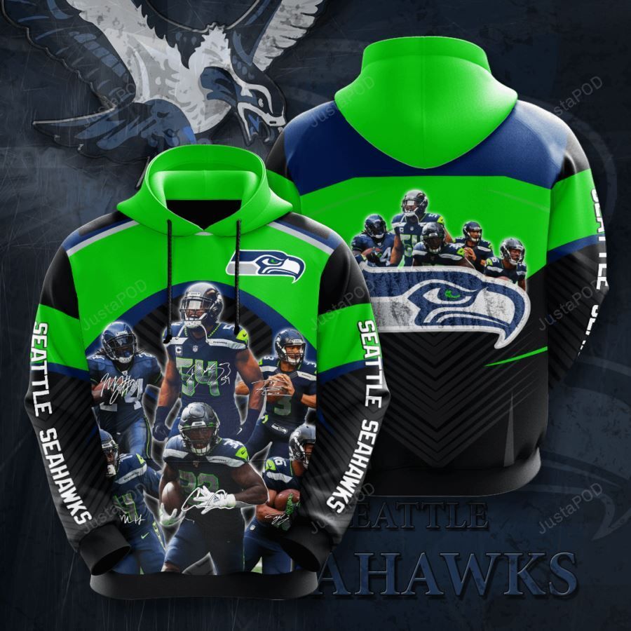 Seattle Seahawks 3d All Over Print Hoodie Zip-up Hoodie-trungten-gosty