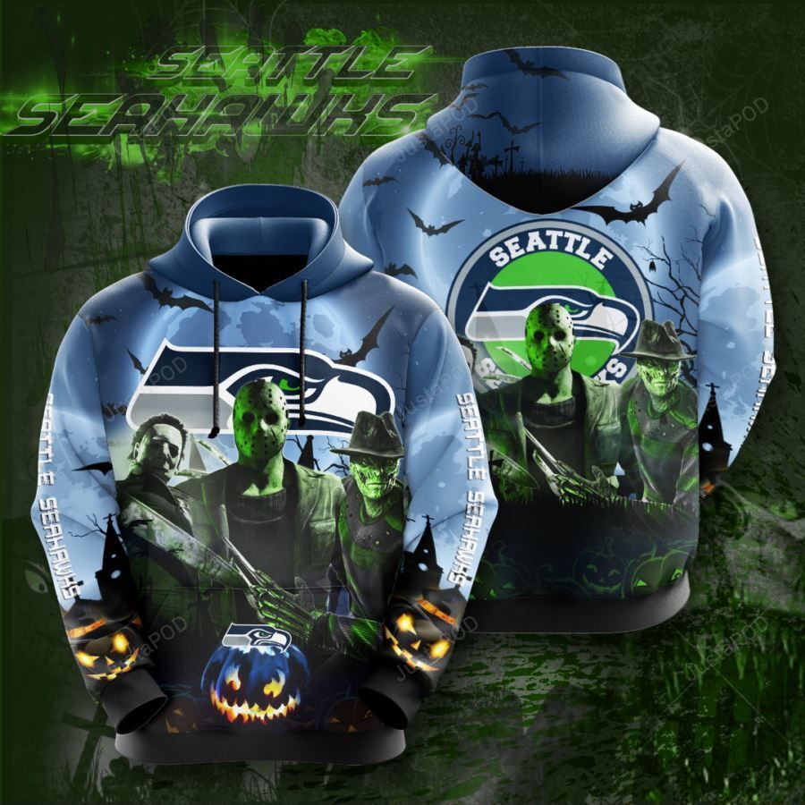 Seattle Seahawks 3d All Over Print Hoodie Zip-up Hoodie-trungten-u35eq