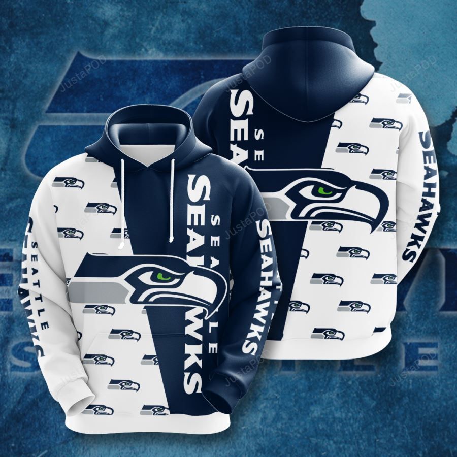 Seattle Seahawks 3d All Over Print Hoodie Zip-up Hoodie-trungten-v729i