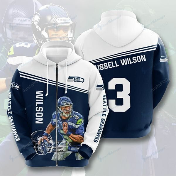 Seattle Seahawks 3d All Over Print Hoodie Zip-up Hoodie