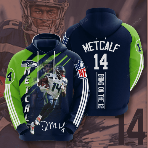 Seattle Seahawks Dk Metcalf 3d Hoodie For Men For Women All Over Printed Hoodie