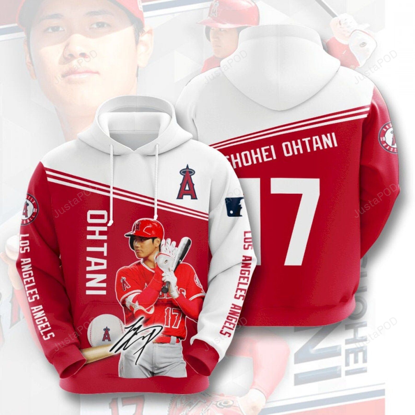 Shohei Ohtani Los Angeles Angels 3d All Over Print Hoodie Zip-up Hoodie