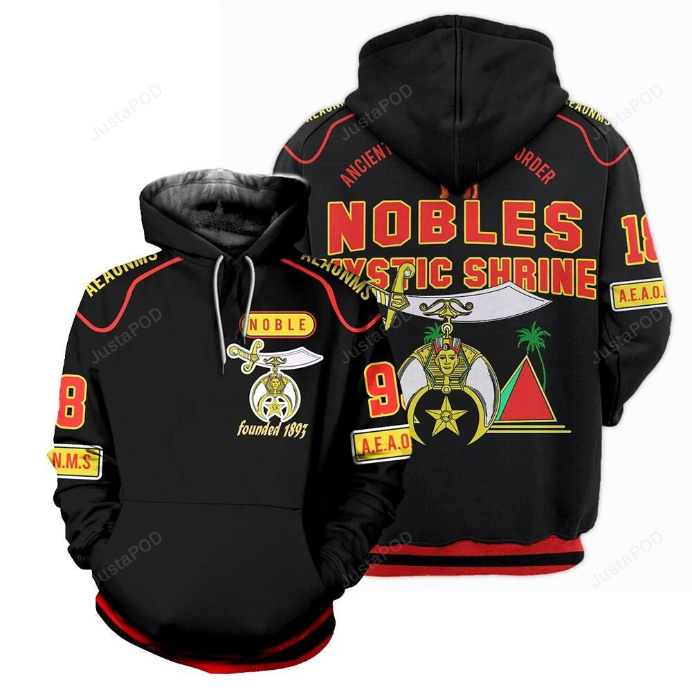 Shriners 3d All Over Print Hoodie Zip-up Hoodie