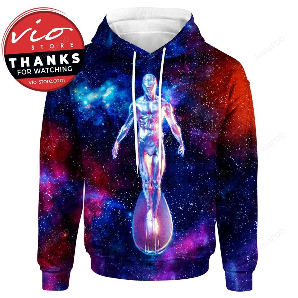 Silver Surfer On The Galaxy 3d All Over Print Hoodie Zip-up Hoodie