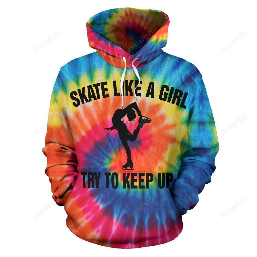 Skating Tie Dye 3d All Over Print Hoodie Zip-up Hoodie