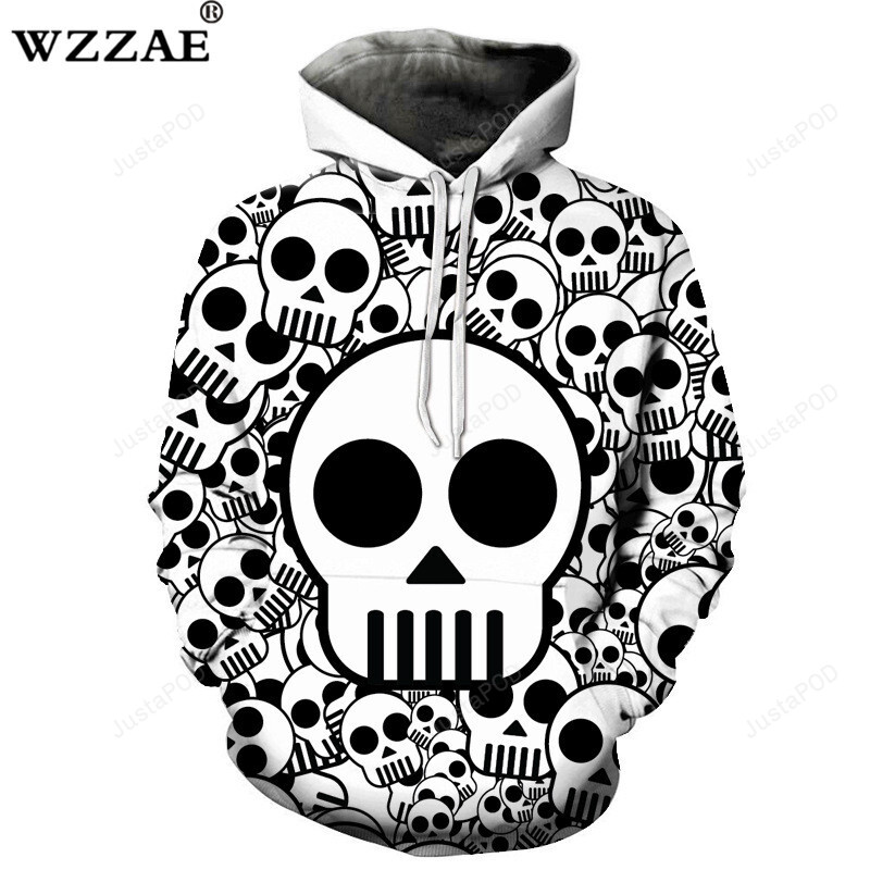 Skull 3d All Over Print Hoodie Zip-up Hoodie-trungten-2noet