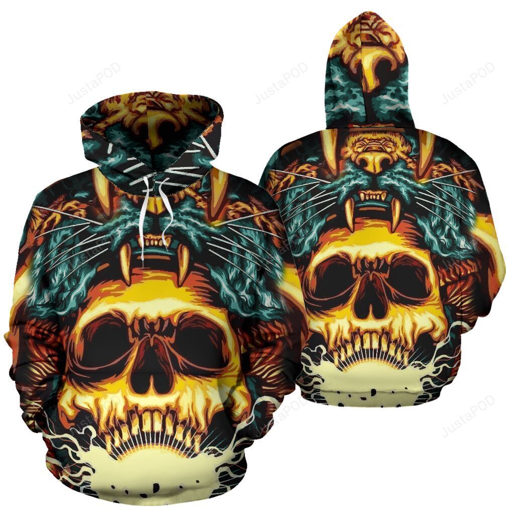 Skull 3d All Over Print Hoodie Zip-up Hoodie-trungten-6ifxt