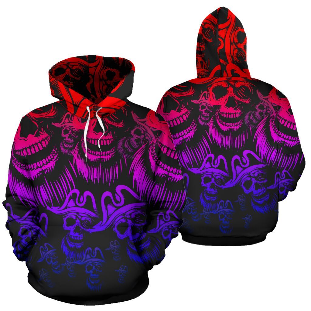 Skull 3d All Over Print Hoodie Zip-up Hoodie-trungten-9g13o