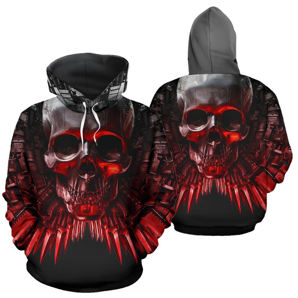 Skull 3d All Over Print Hoodie Zip-up Hoodie-trungten-jdg22