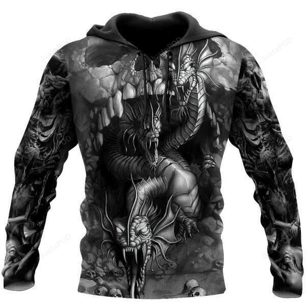 Skull 3d All Over Print Hoodie Zip-up Hoodie