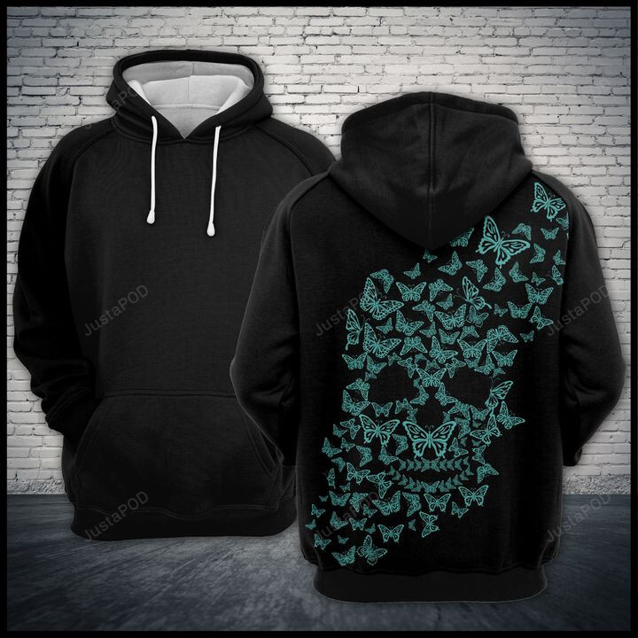 Skull Butterfly 3d All Over Print Hoodie Zip-up Hoodie