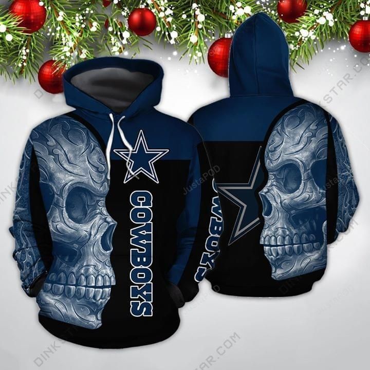 Skull Dallas Cowboys 3d All Over Print Hoodie Zip-up Hoodie