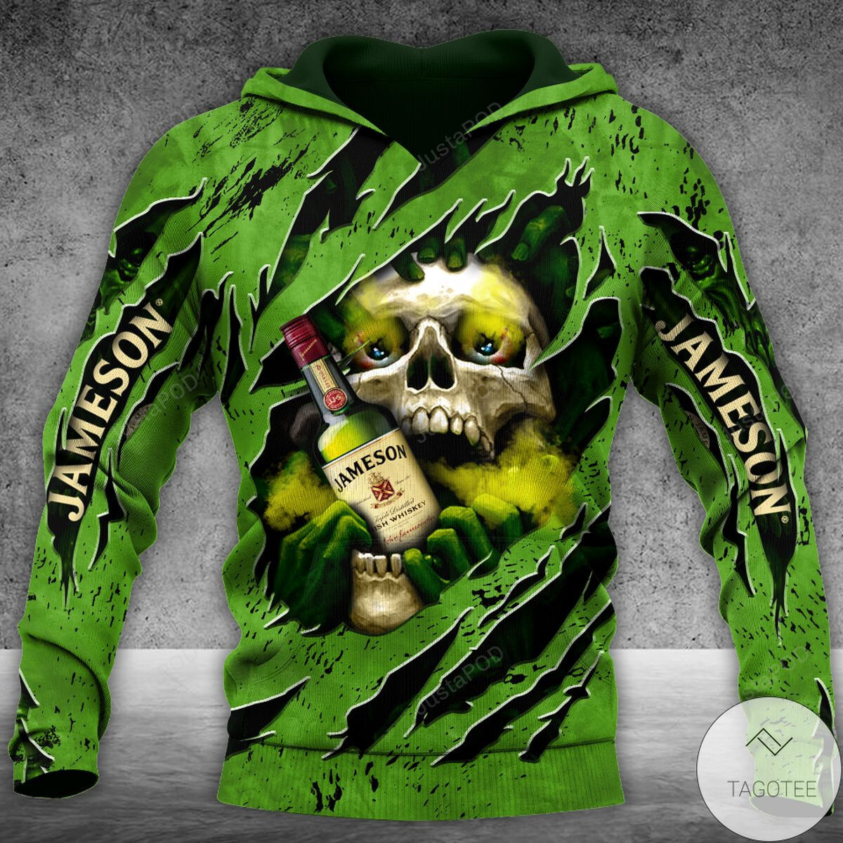 Skull Jameson Whiskey 3d All Over Print Hoodie Zip-up Hoodie