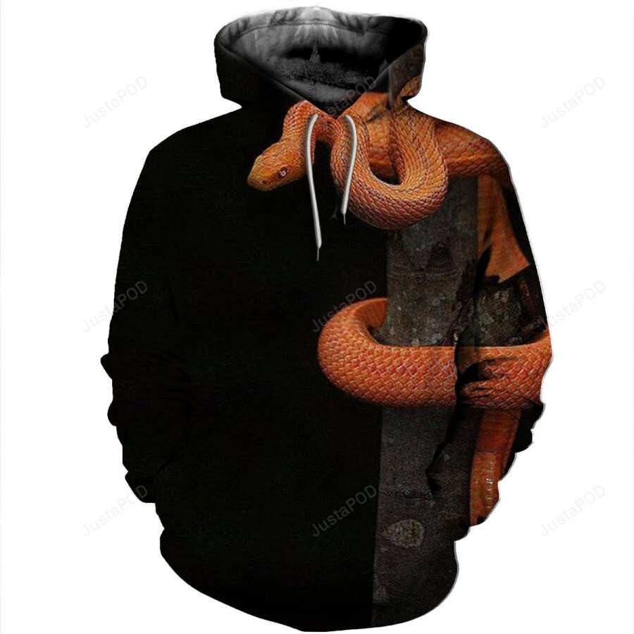 Snake 3d All Over Print Hoodie Zip-up Hoodie