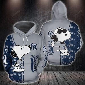 Snoopy New York Yankees 3d All Over Print Hoodie Zip-up Hoodie-trungten-rtid6