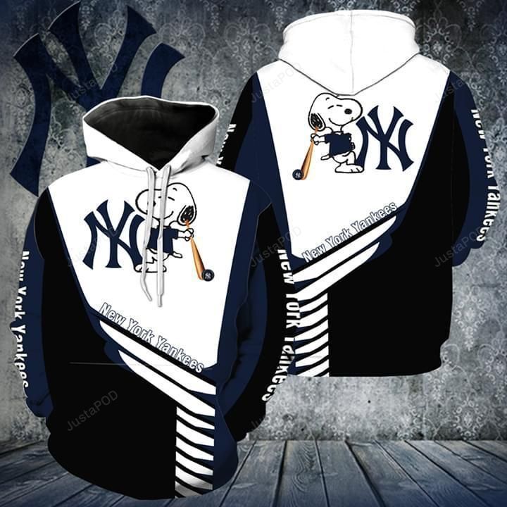 Snoopy New York Yankees 3d All Over Print Hoodie Zip-up Hoodie