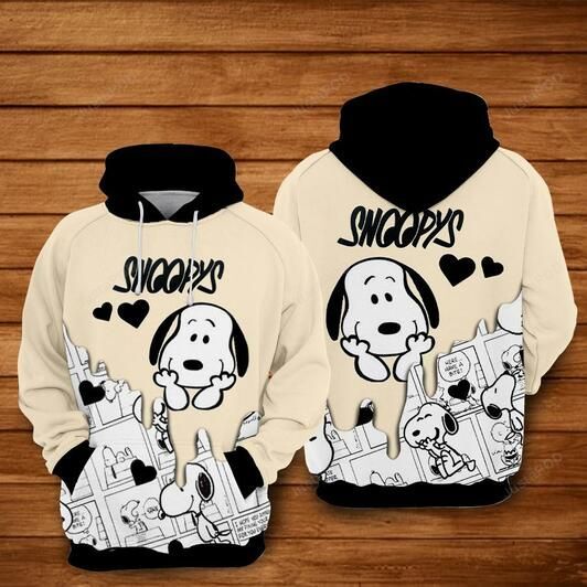 Snoopy Peanuts 3d All Over Print Hoodie Zip-up Hoodie