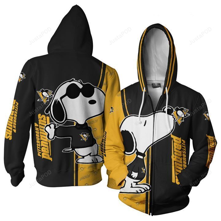 Snoopy Pittsburgh Penguins 3d All Over Print Hoodie Zip-up Hoodie