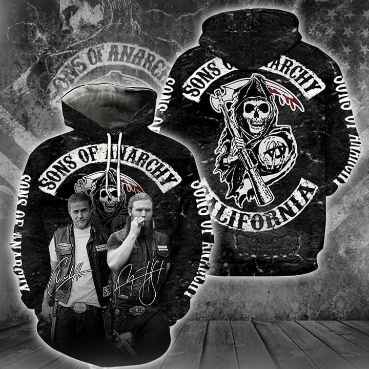 Son Of Anarchy Casts Signatures For Fans 3d All Over Print Hoodie Zip-up Hoodie