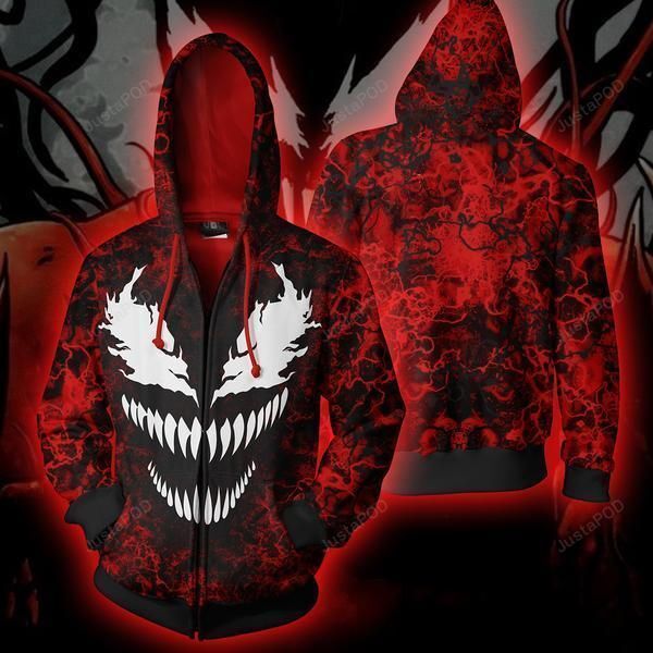 Spider Man Venom 3d All Over Printed Hoodie Zip-up Hoodie