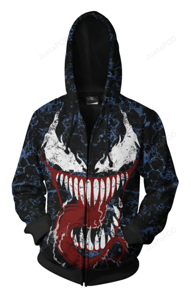 Spider Man Venom 3d All Over Printed Hoodie Zip-up Hoodie