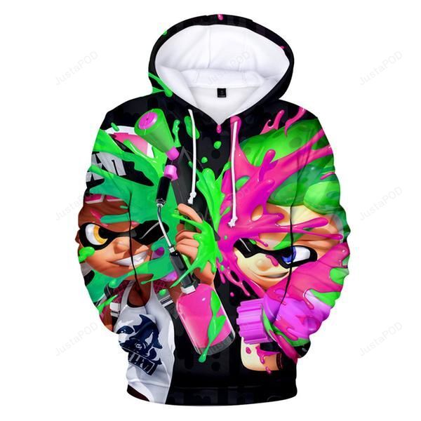 Splatoon 3d All Over Print Hoodie Zip-up Hoodie