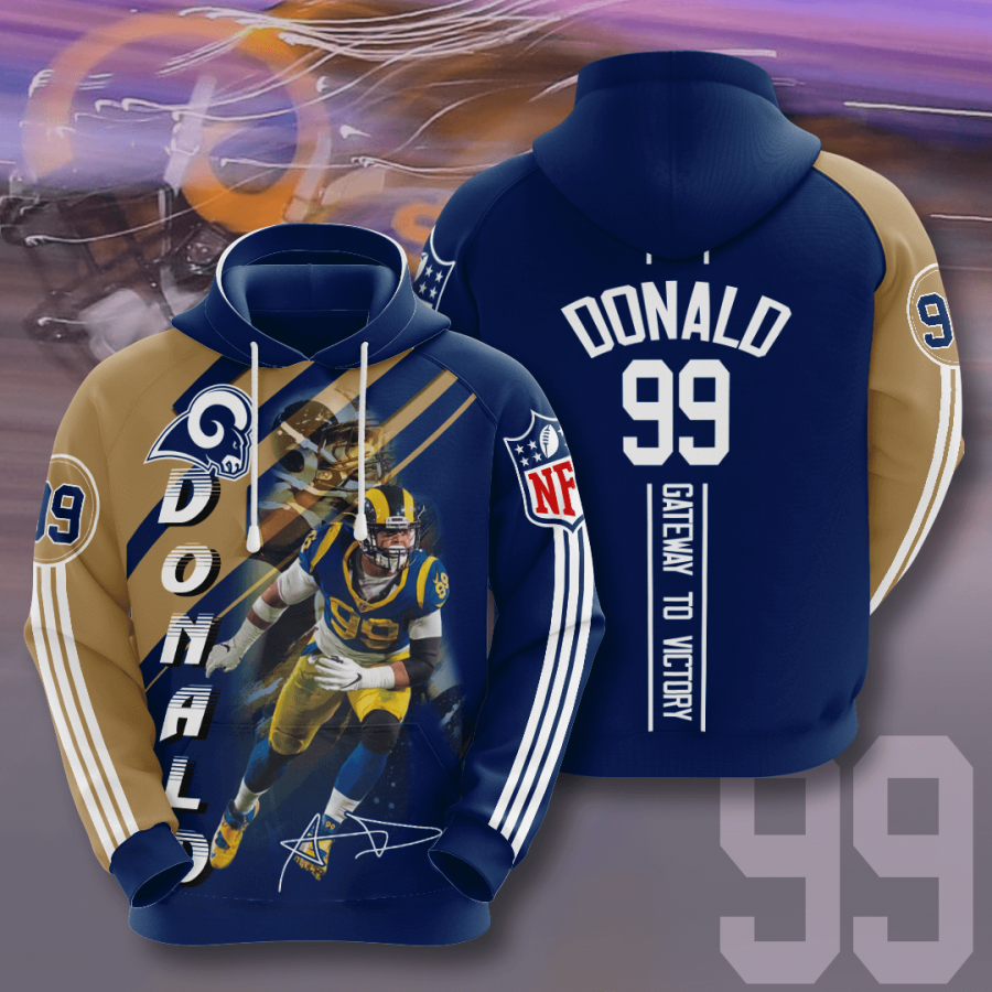 Aaron Donald Los Angeles Rams Nfl Full Printing Mens And Womens 3d Hoodie Shirt Gdmpa