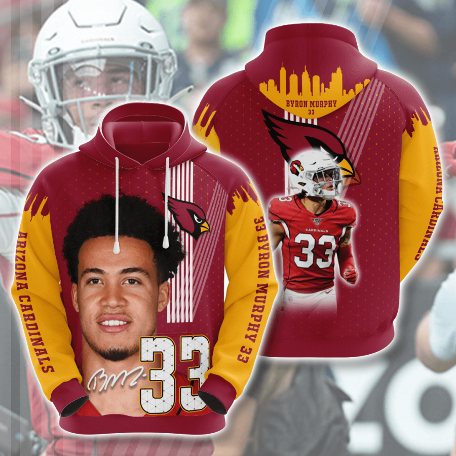 Arizona Cardinals Byron Murphy Minh 2020 3d Shirt All Overpr Unisex Hoodie 3d Navy Size Xl