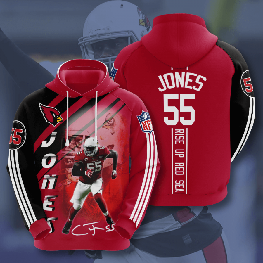 Arizona Cardinals Chandler Jones 2020 All Over Print Shirt A Unisex Hoodie 3d Navy Size Xl