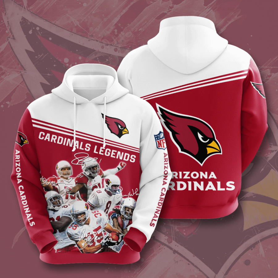 Arizona Cardinals Hoodie 2020 3d Shirt All Overprint V-neck Hoodie 3d Sport Grey Size M