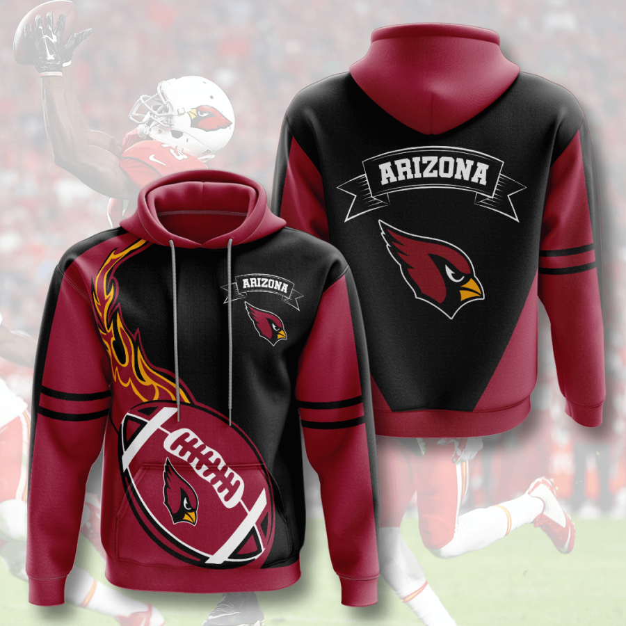 Arizona Cardinals Hoodie 2020 All Over Print Shirt All Overp V-neck Hoodie 3d Sport Grey Size M