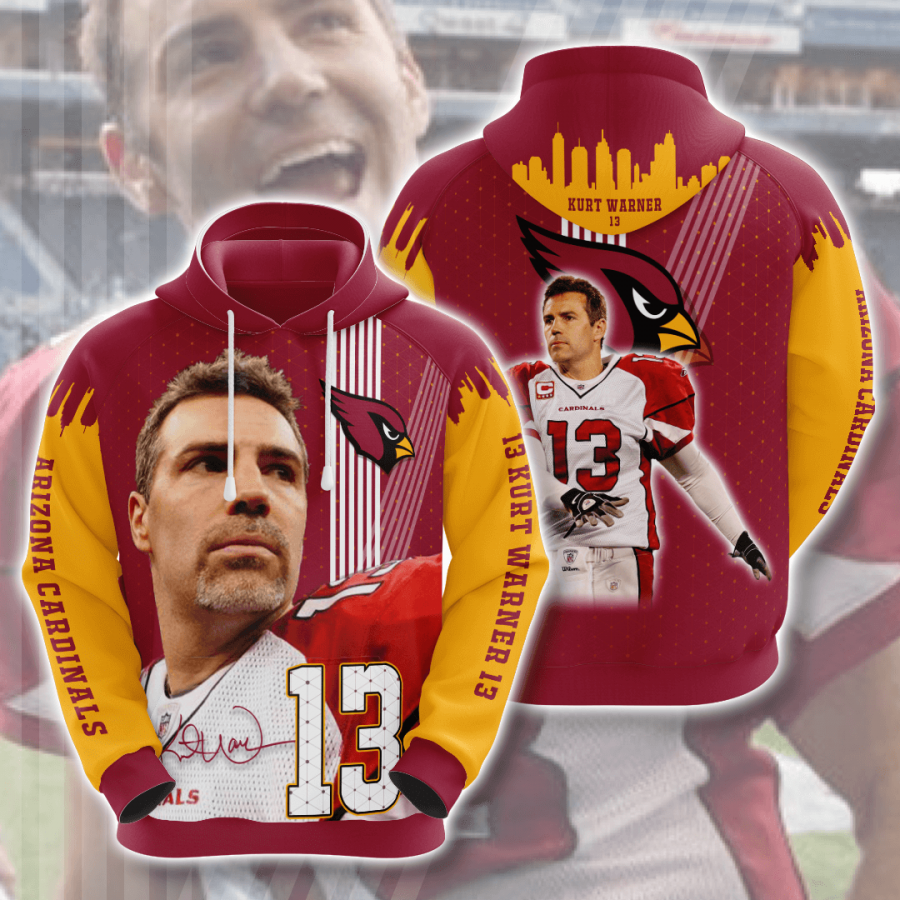 Arizona Cardinals Kurt Warner Minh 2020 3d Style All Overpri Hoodies Hoodie 3d Red Size 2xl