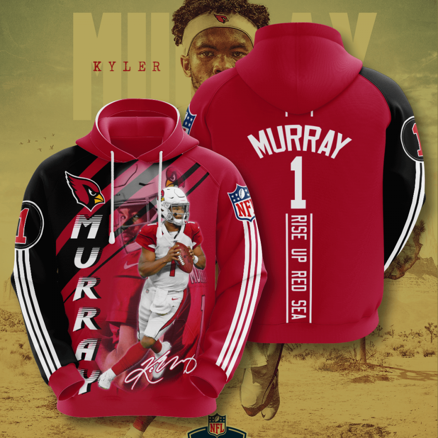 Arizona Cardinals Kyler Murray 2020 3d Style All Overprint Hoodies Hoodie 3d Red Size 2xl