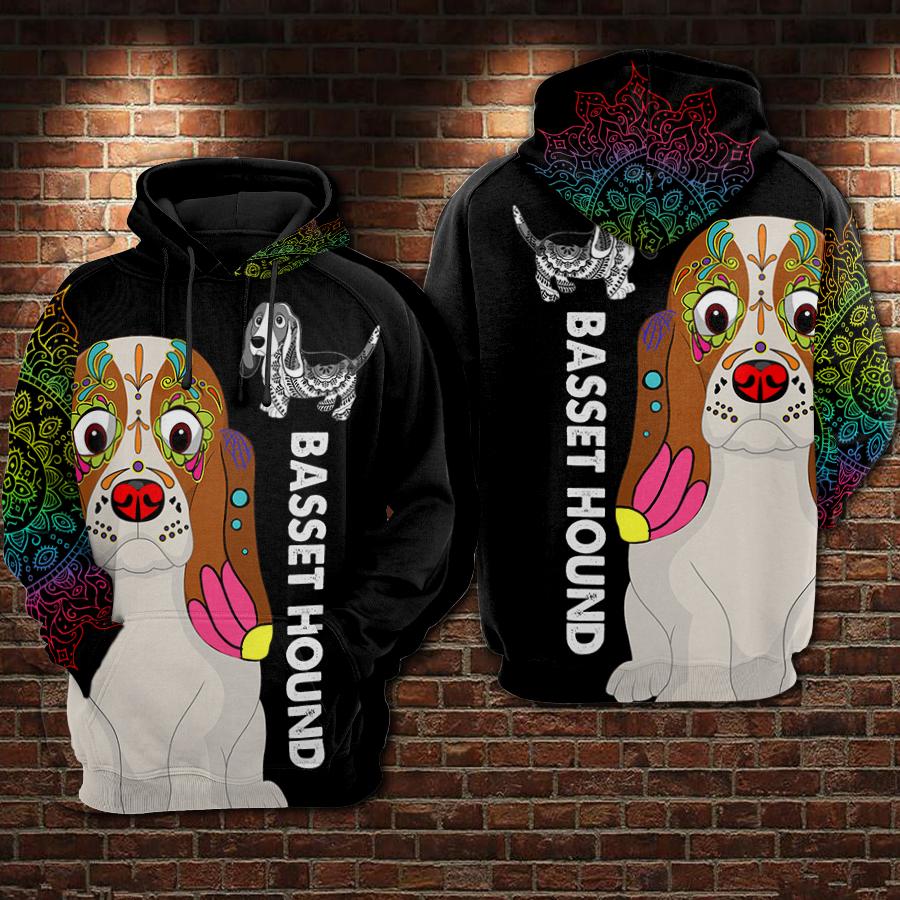 Basset Hound Nfl Football Mandala 3d Hoodie For Men For Women Basset Hound All Over Printed Hoodie Basset Hound 3d Full Printing Shirt