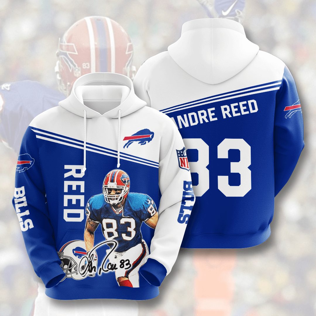 Buffalo Bills Andre Reed Hoodie 2020 All Over Print Shirt Al Funny Tshirt Hoodie 3d Navy Heather Size L