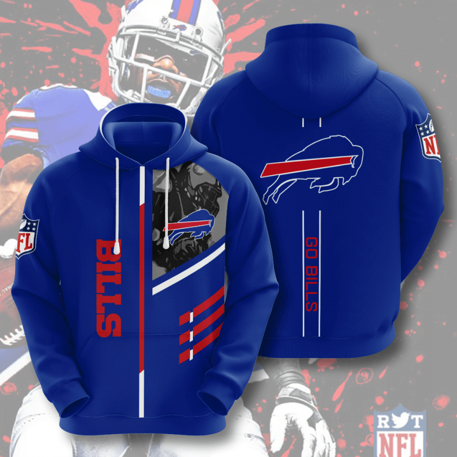 Buffalo Bills Hoodie 2020 3d Style All Overprint Funny Tshirt Hoodie 3d Navy Heather Size L