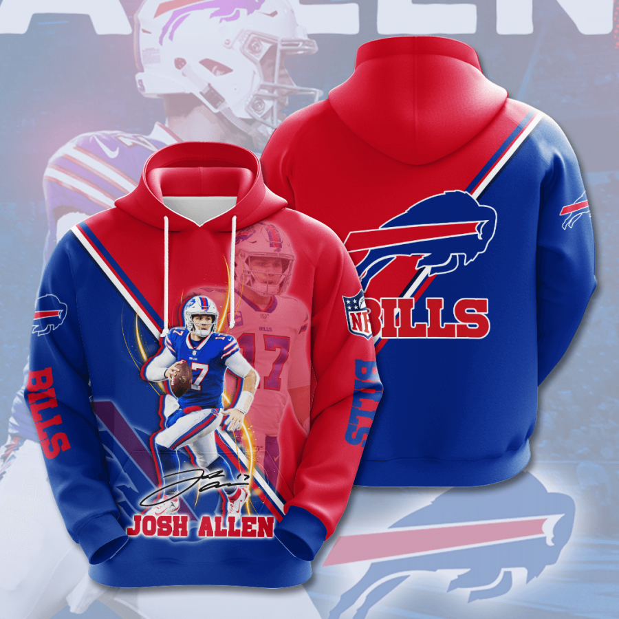 Buffalo Bills Josh Allen Hoodie 2020 All Over Print Shirt Al Crewneck Sweatshirt Hoodie 3d Royal Size X