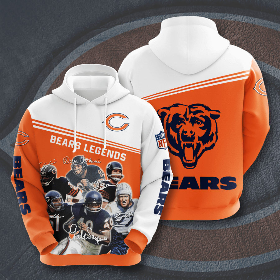 Chicago Bears Hoodie 2020 3d Shirt All Overprint Clothes Hoodie 3d Navy Size Xl