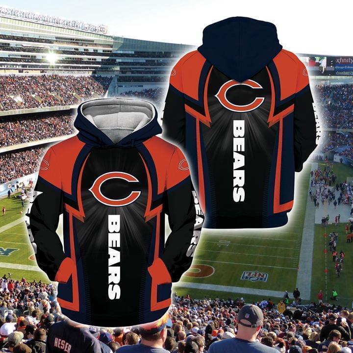 Chicago Bears Nfl For Bears Fan Pullover And Zippered Hoodies Custom 3d Graphic Printed 3d Hoodie For Men For Women