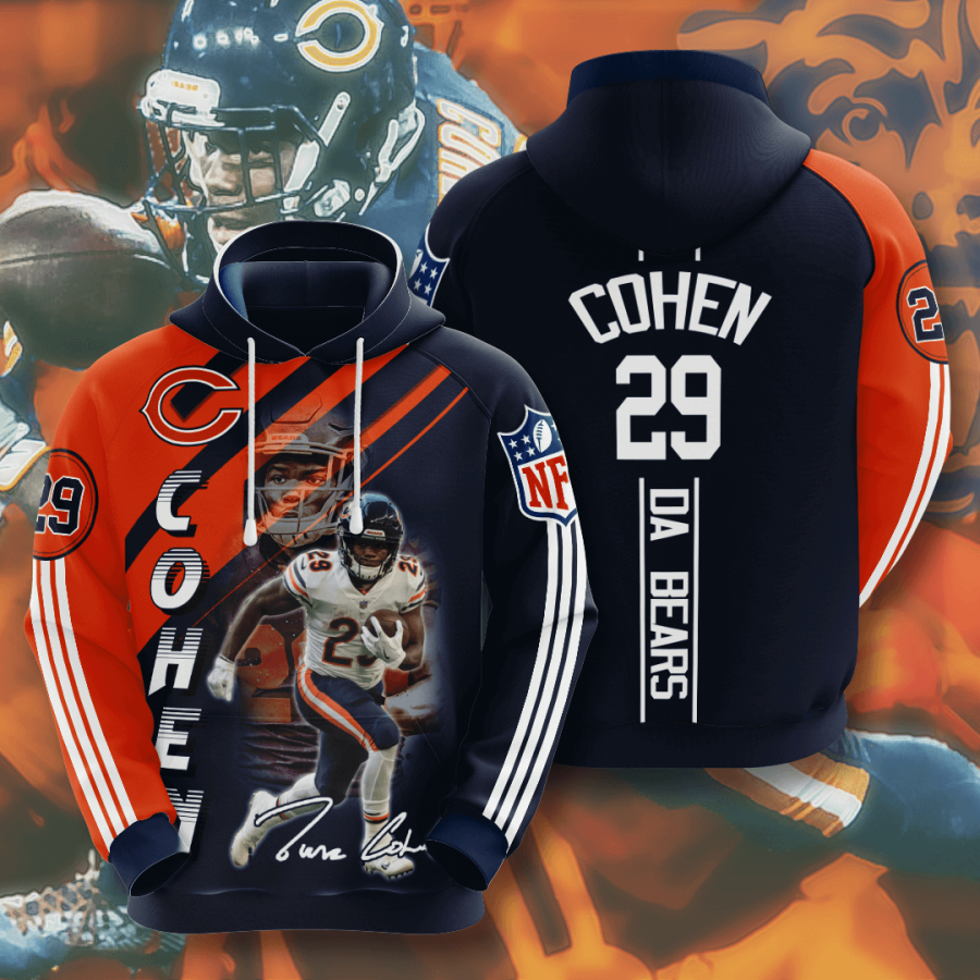 Chicago Bears Tarikhen 2020 All Over Print Shirt All Overpri Hoodies Hoodie 3d Red Size 2xl