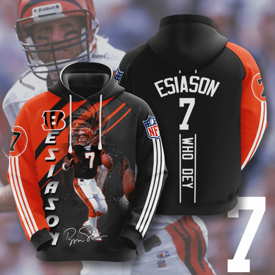 Cincinnati Bengals Boomer Esiason 2020 All Over Print Shirt Unisex Hoodie 3d Navy Size X