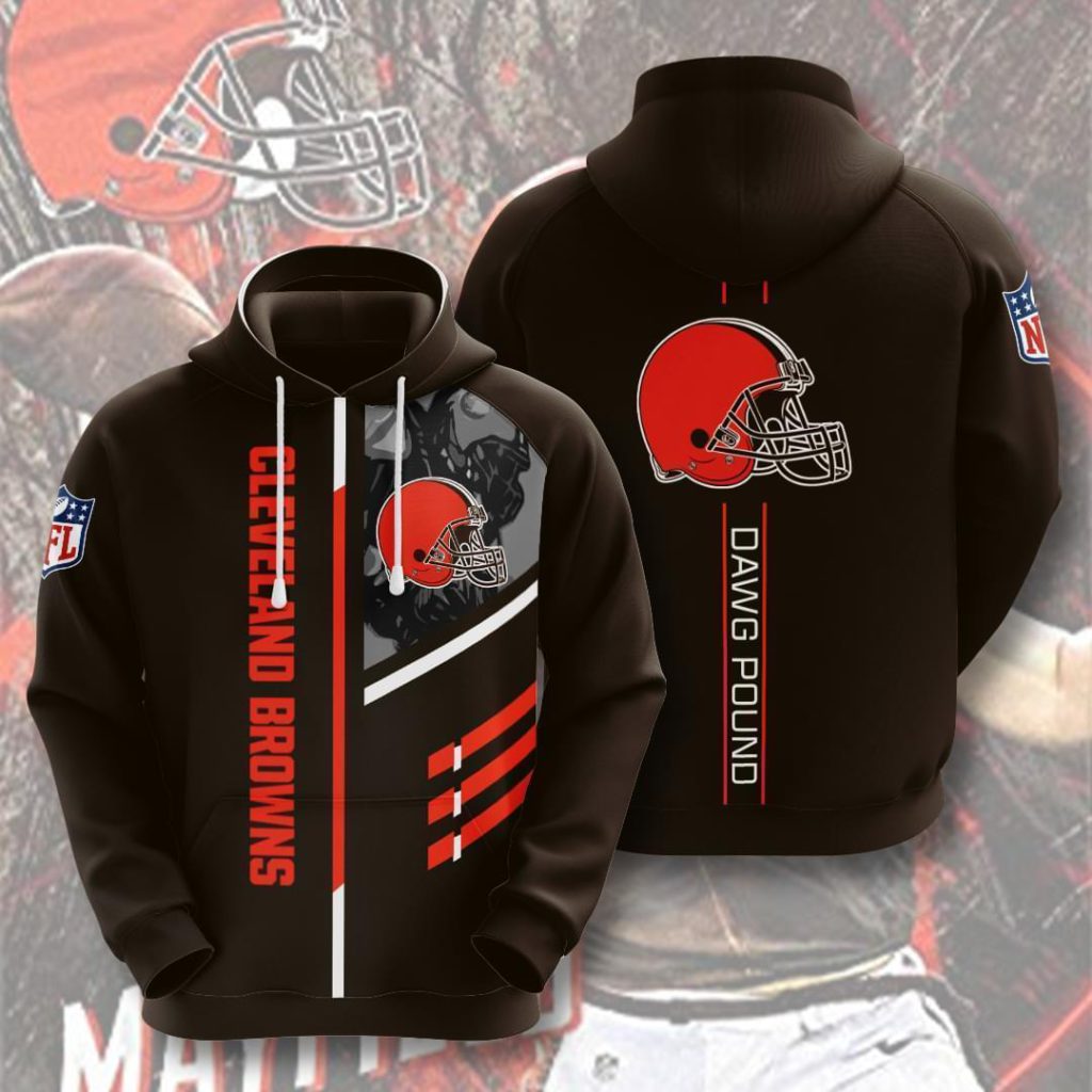 Cleveland Browns Nfl Dawg Pound 3d Full Over Print Hoodie Sweater Tshirt