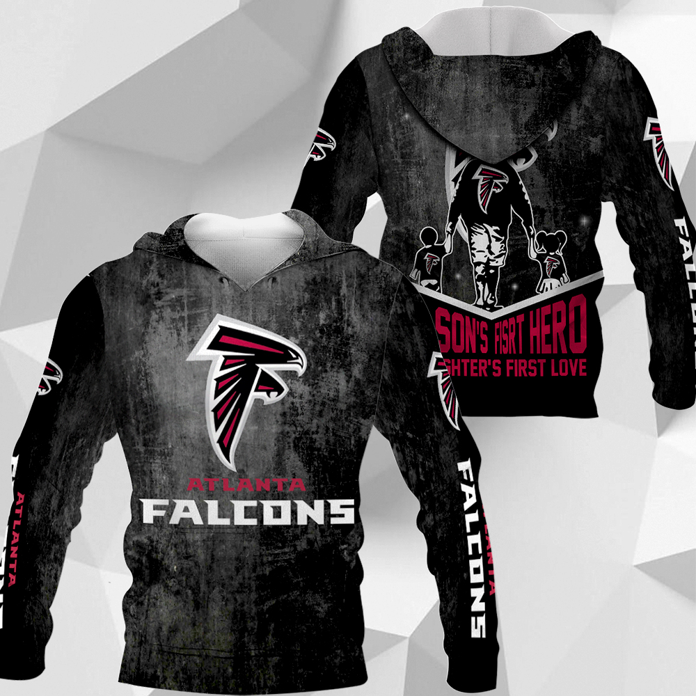 Dad Daughter And Dad Son Atlanta Falcons 3d All Over Print Hoodie For Men And Women