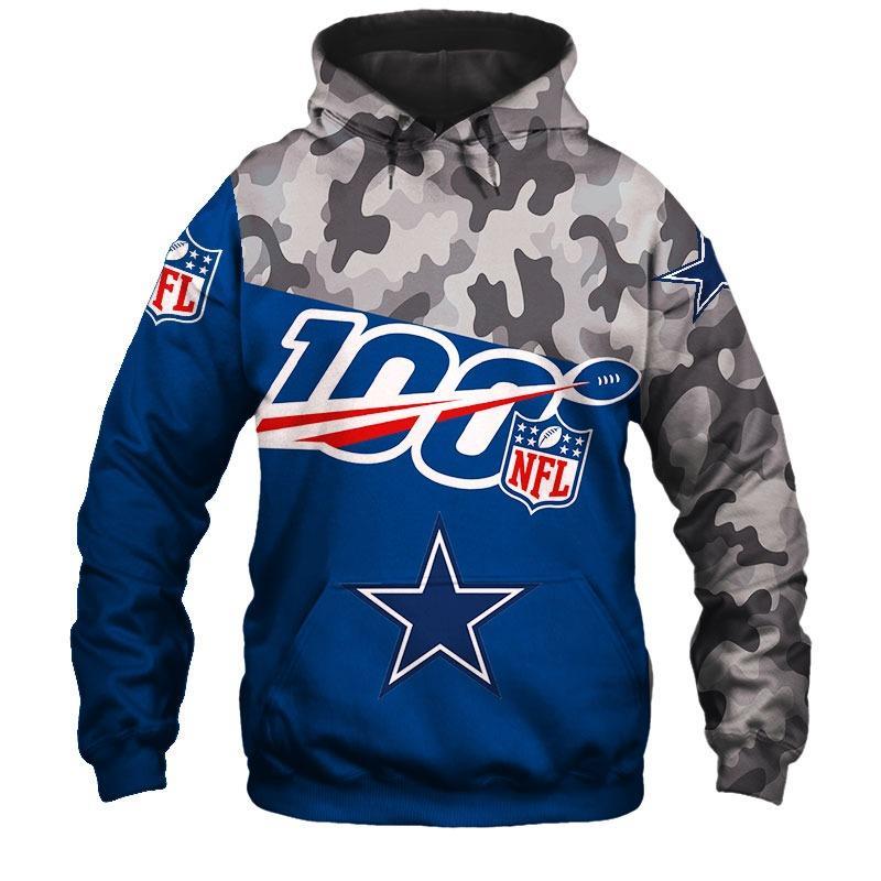 Dallas Cowboys Nfl Blue Army Men And Women 3d Full Printing Pullover Hoodie And Zippered Dallas Cowboys 3d Full Printing Shirt 2020