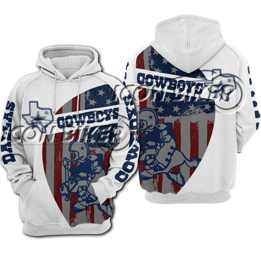 Dallas Cowboys Nfl White Men And Women 3d Full Printing Pullover Hoodie And Zippered Dallas Cowboys 3d Full Printing Shirt 2020 Cls2t