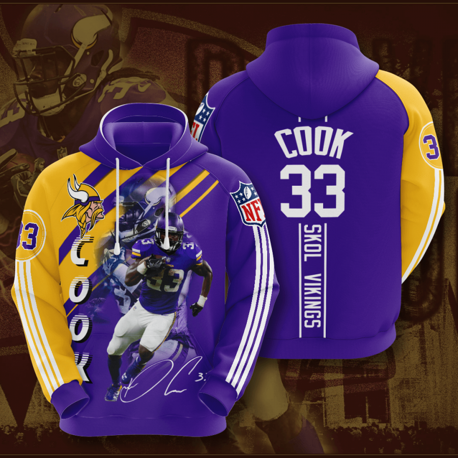 Dalvin Cook Minnesota Vikings Nfl 3d Hoodie All Over Print 3d Hoodie Dalvin Cook Minnesota Vikings All Over Print 3d T-shirt 249lj