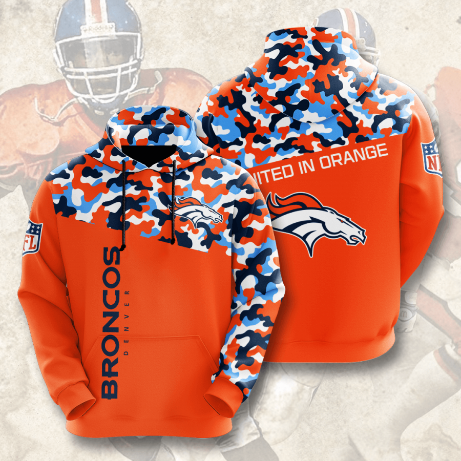 Denver Broncos Hoodie 2020 3d Shirt All Overprint Funny Tshirt Hoodie 3d Navy Heather Size L